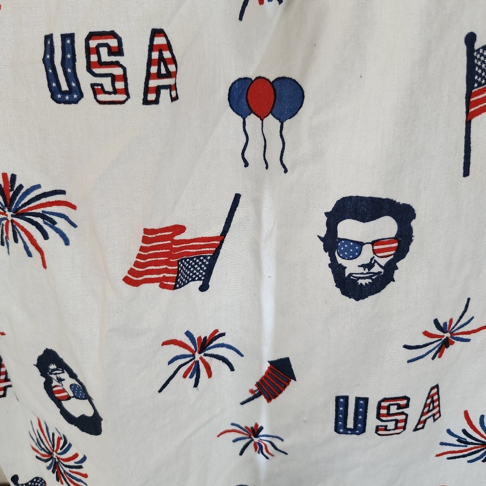 Mens Mad Engine Patriotic Button Down Sm